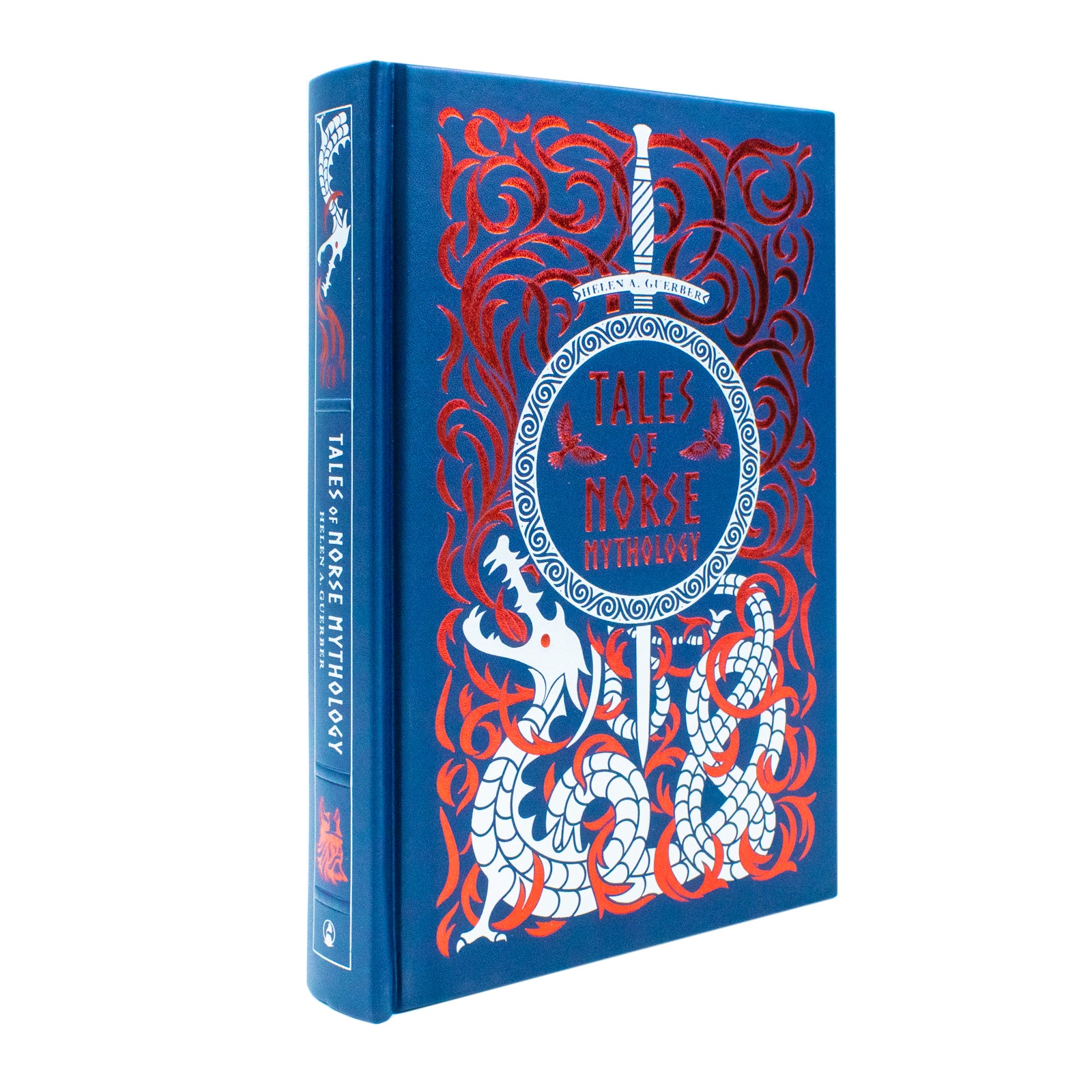Tales of Norse Mythology by Helen A. Guerber - leatherbound classic book, close-up of gilt detailing