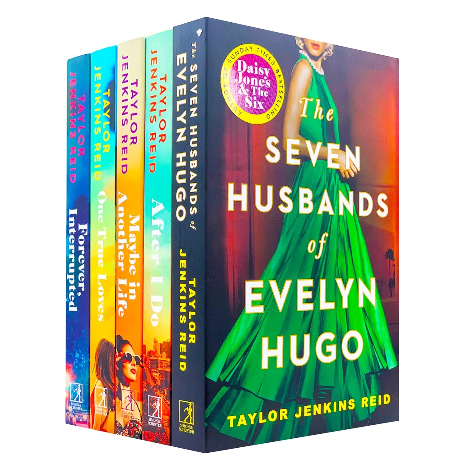 Taylor Jenkins Reid 5 Books Collection Set paperback - Seven Husbands of Evelyn Hugo, One True Loves, After I Do, Maybe in Another Life, Forever Interrupted