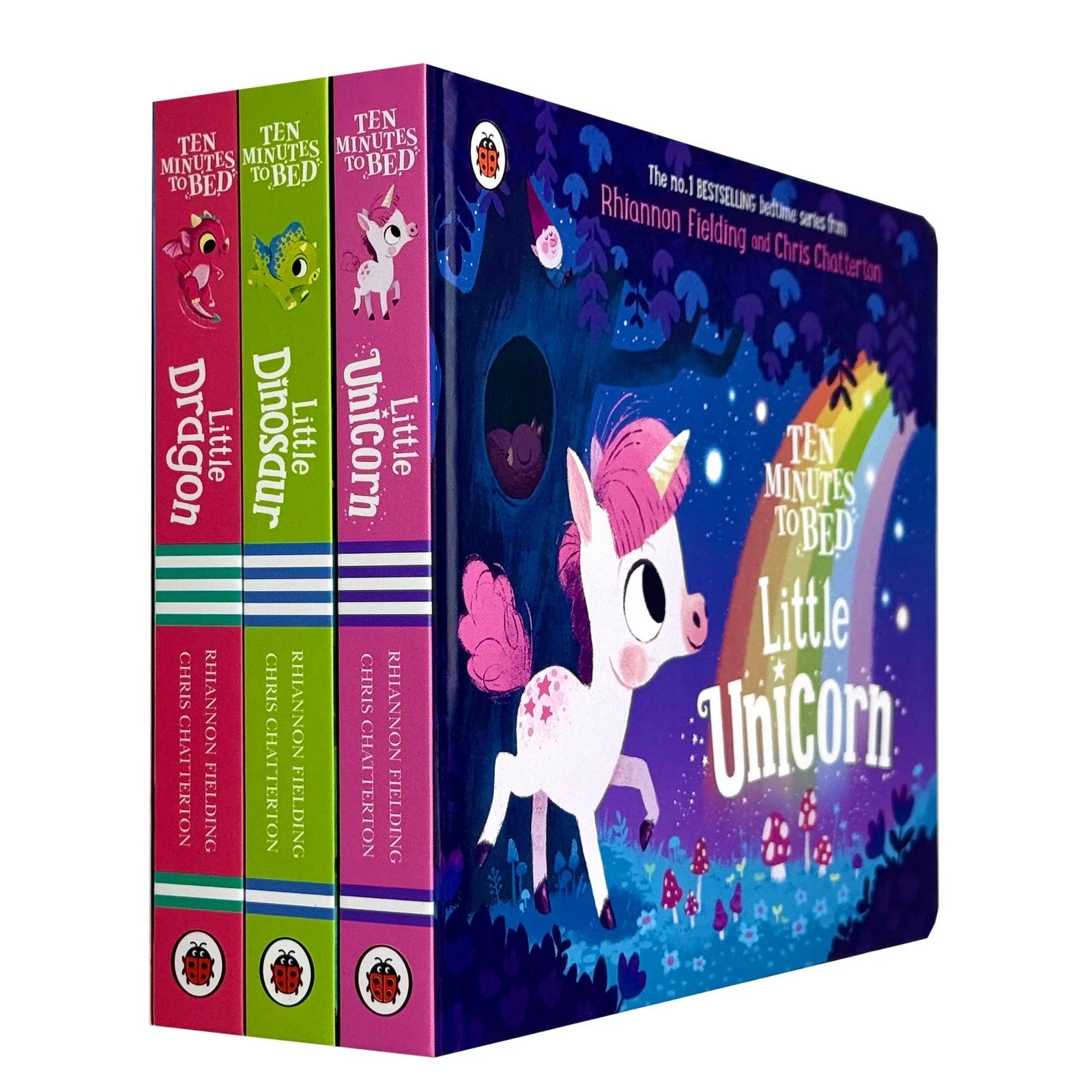 Ten Minutes to Bed 3 Books Collection Set by Rhiannon Fielding - Little Dragon, Little Dinosaur, Little Unicorn - Board Book Ages 0-5