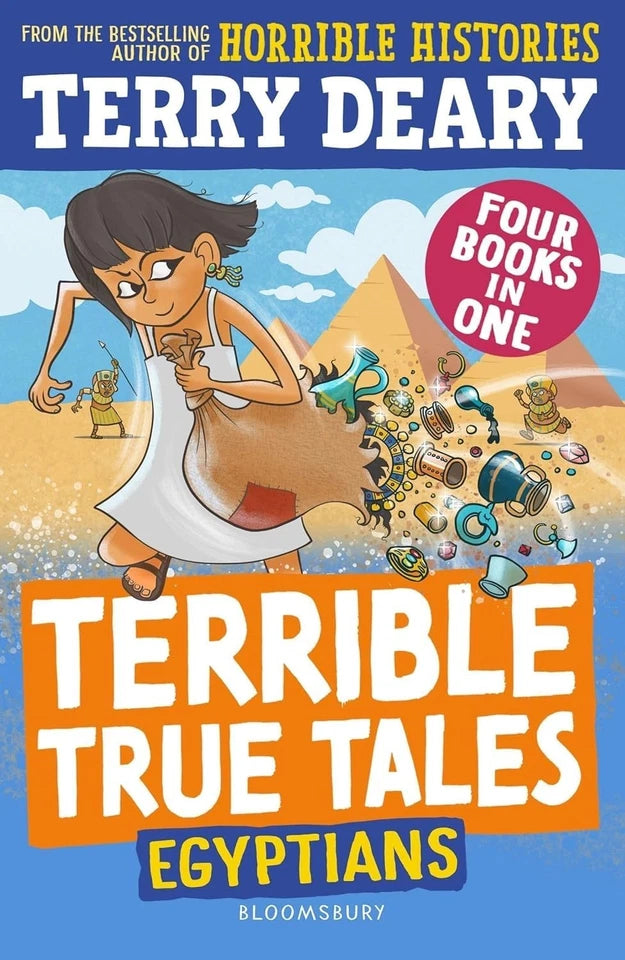 Terrible True Tales by Terry Deary 6 Books Collection Set - spines and stacked books - Ages 7-9 Paperback