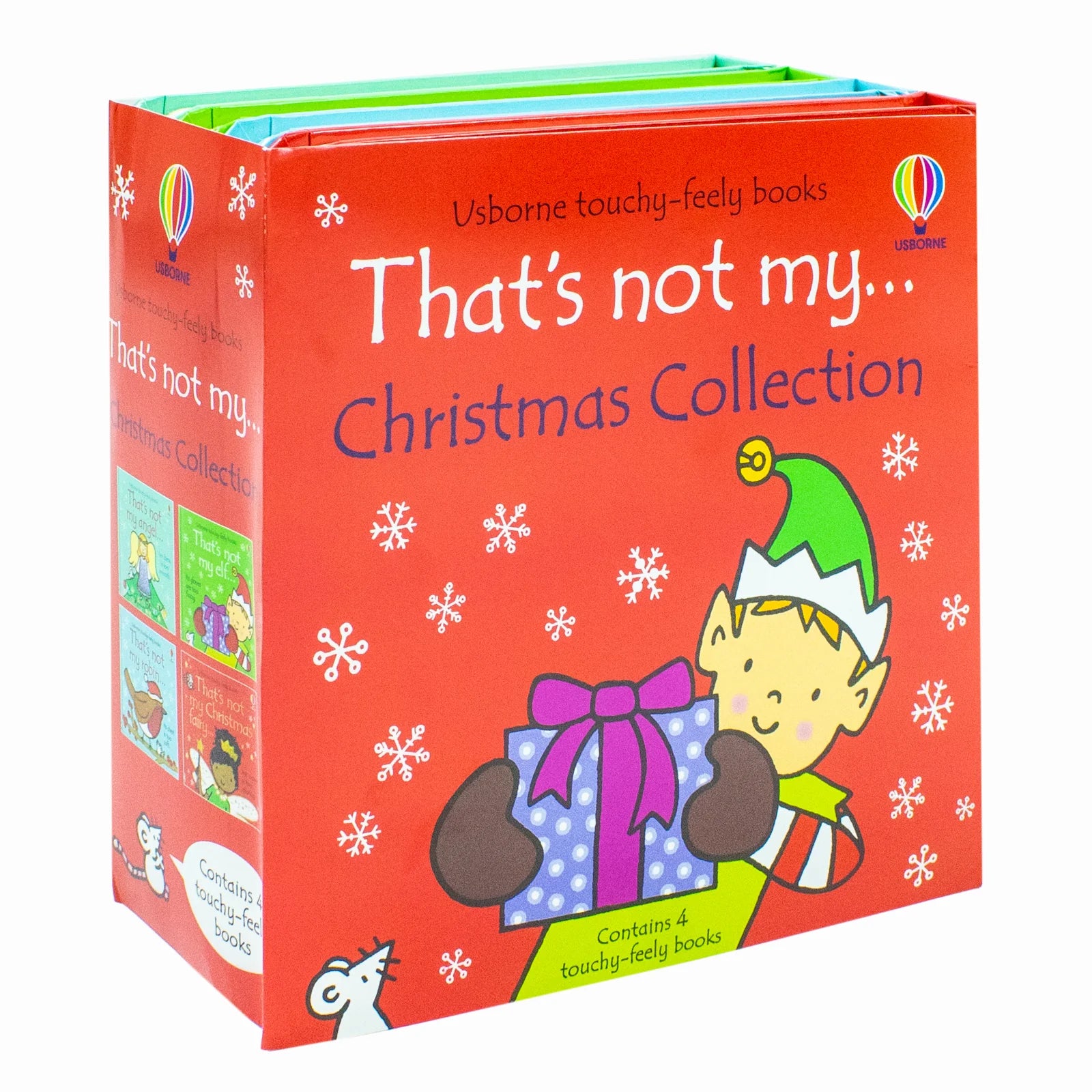 Front cover of the That's Not My Christmas Collection 4 board book set by Fiona Watt, Usborne, ages 0-2