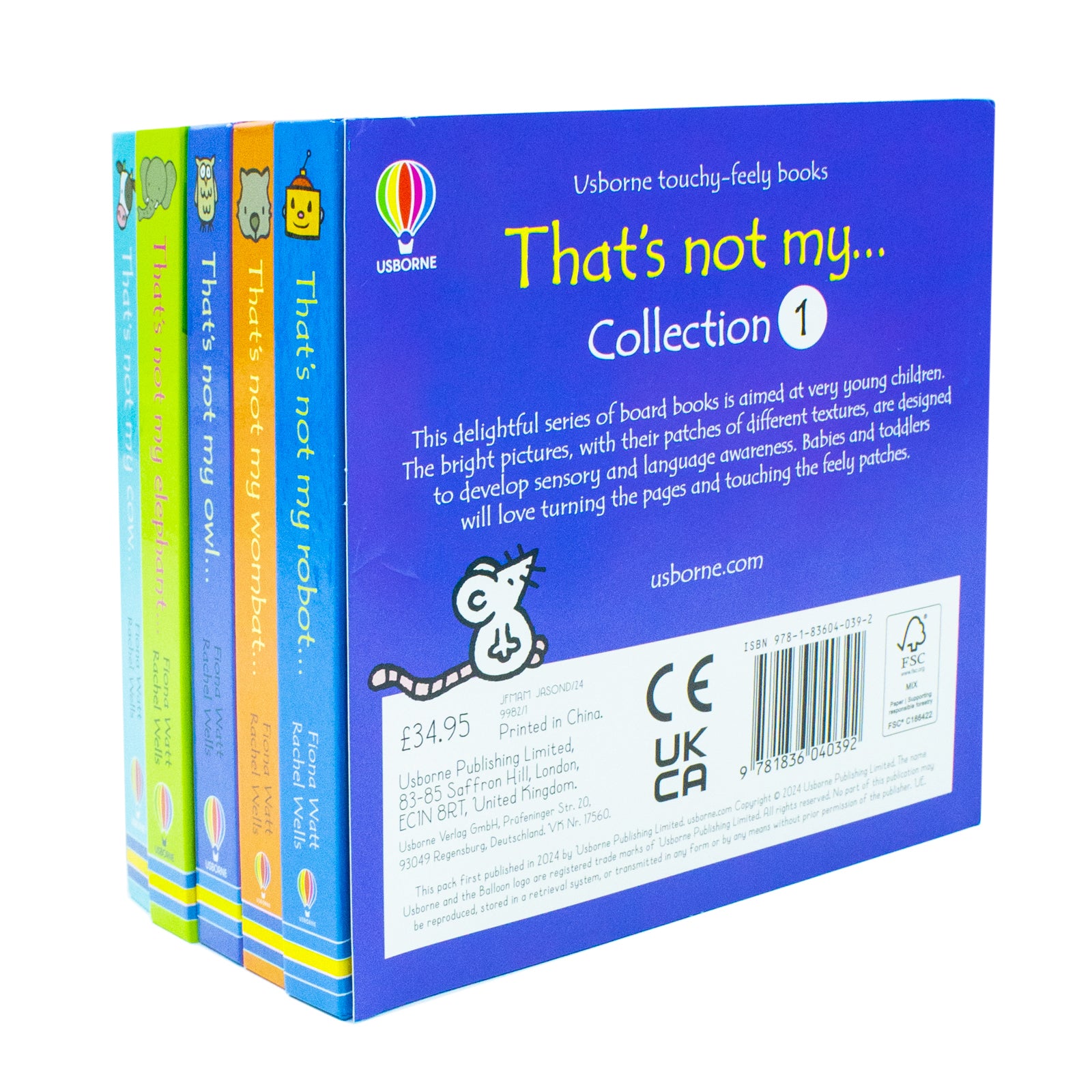 That's Not My... touchy-feely board books by Fiona Watt, textured pages for babies and toddlers
