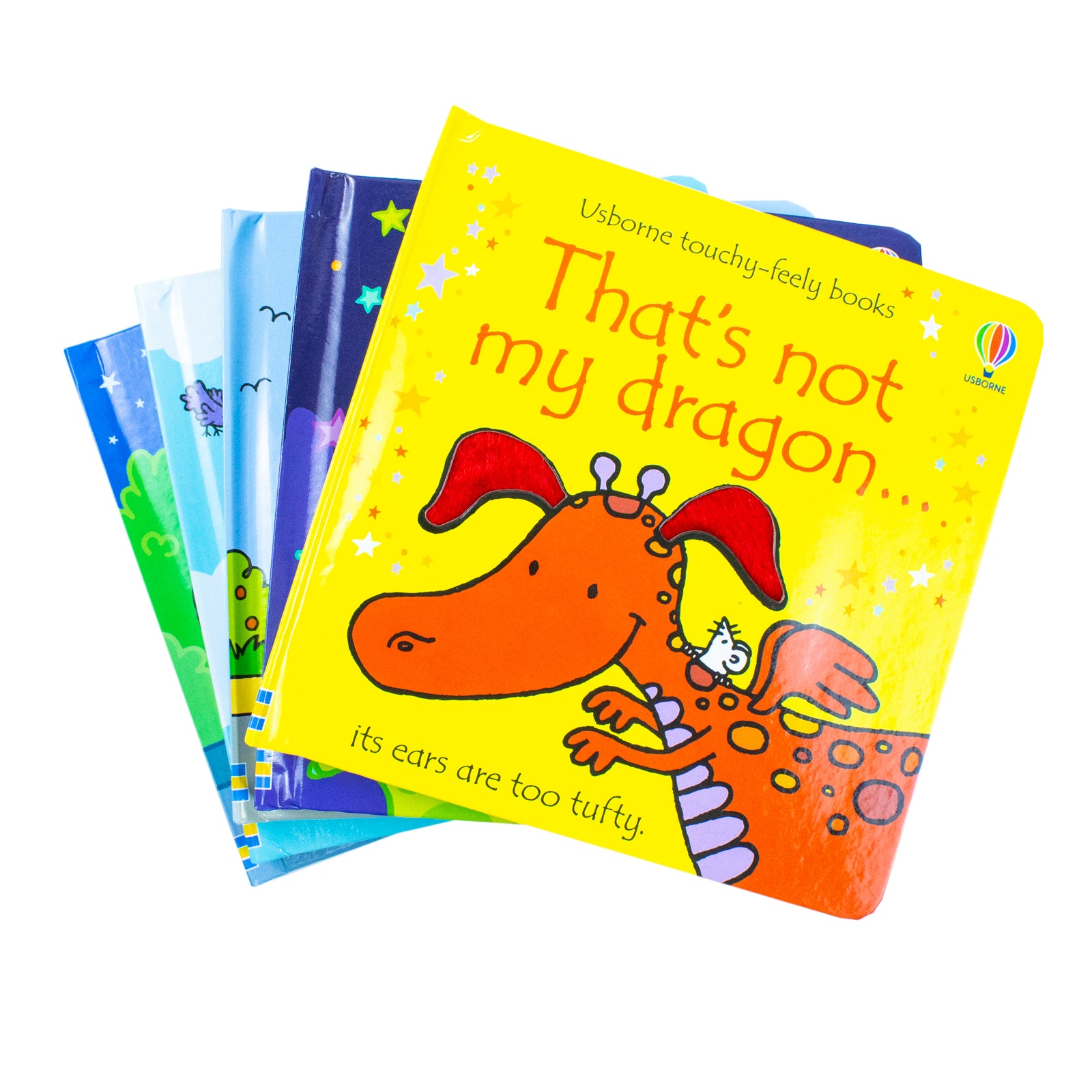 Inside page of That's Not My... touchy-feely board book showing tactile patches and hidden mouse