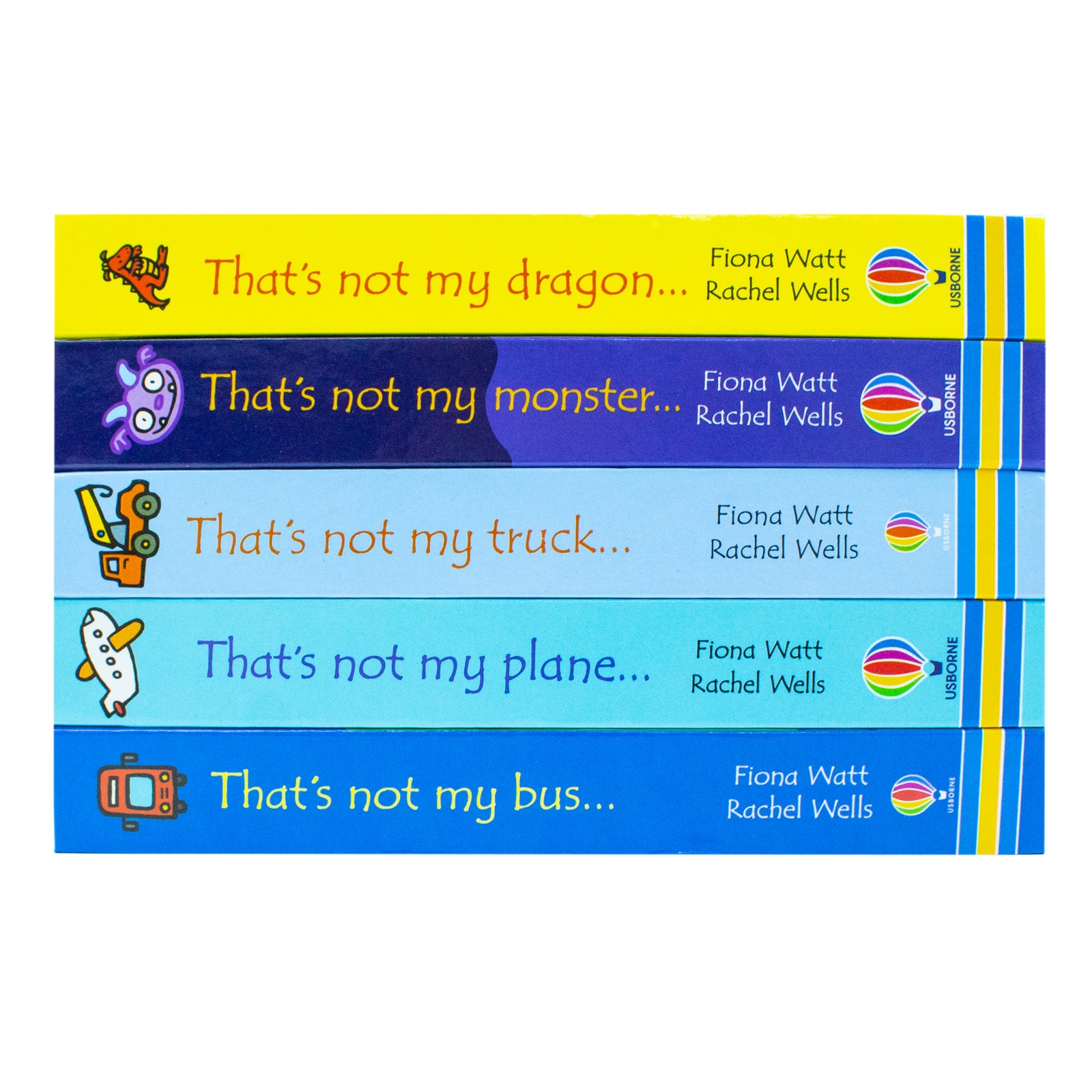 That's Not My Bus board book page with shiny doors and sparkly lights texture for toddlers