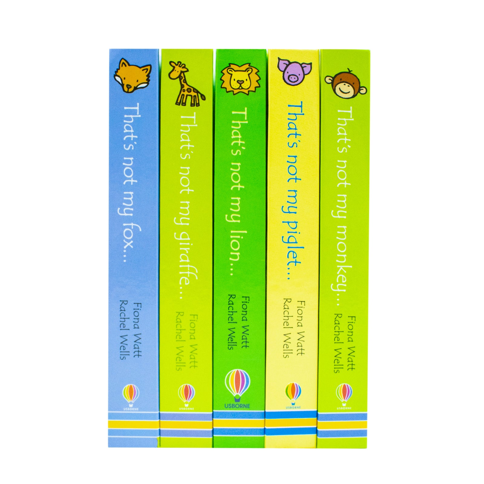 Inside pages of That's Not My... touchy-feely board books showing textured patches and mouse-spotting game