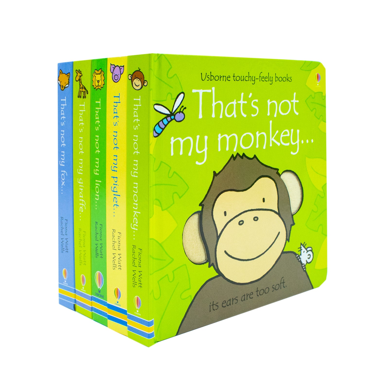 That's Not My... Collection 3 board book set by Fiona Watt - Fox, Giraffe, Lion, Piglet, Monkey - touchy-feely books for ages 0-3
