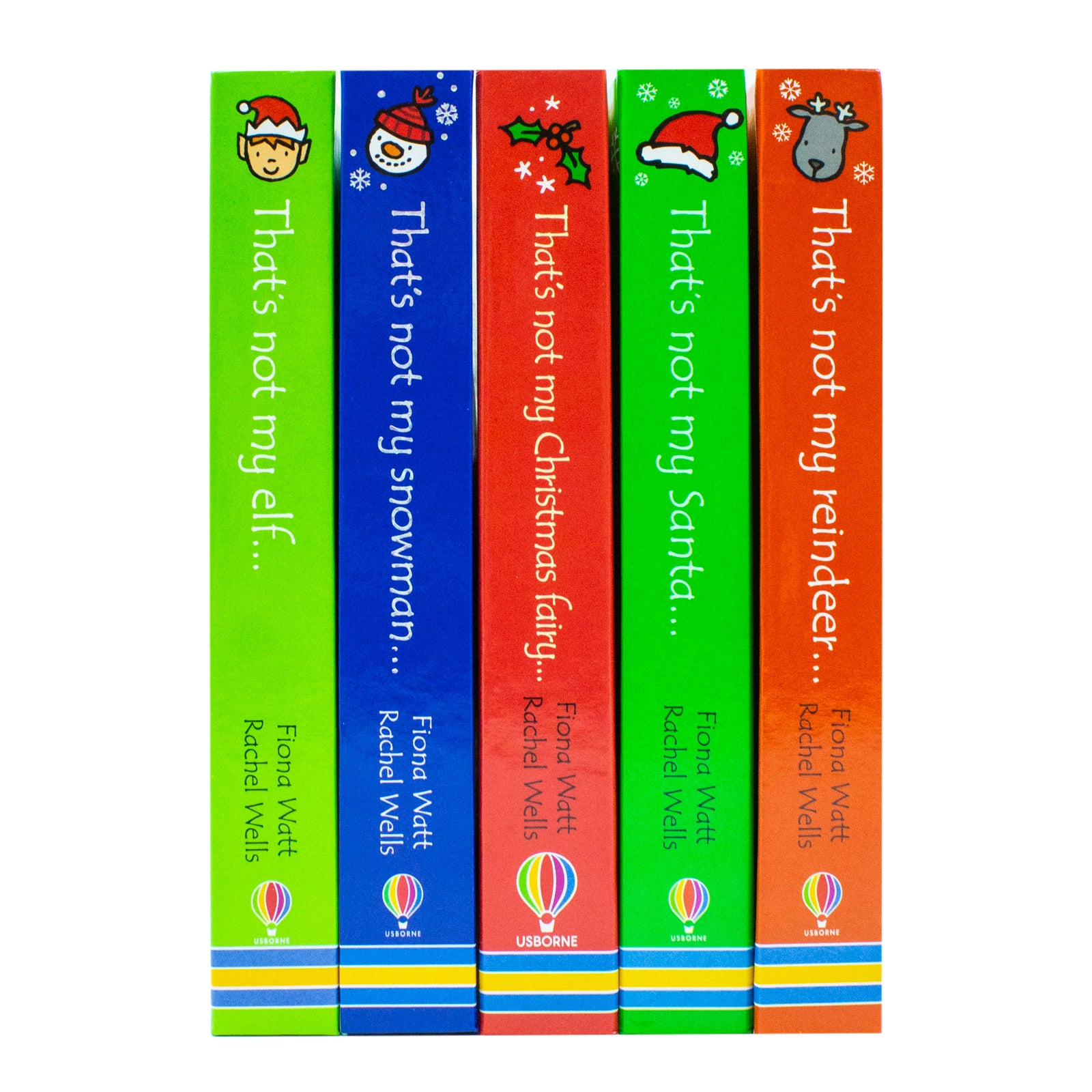 Front covers of That's Not My Train, Koala, Kangaroo, Car and Badger touchy-feely board books by Fiona Watt
