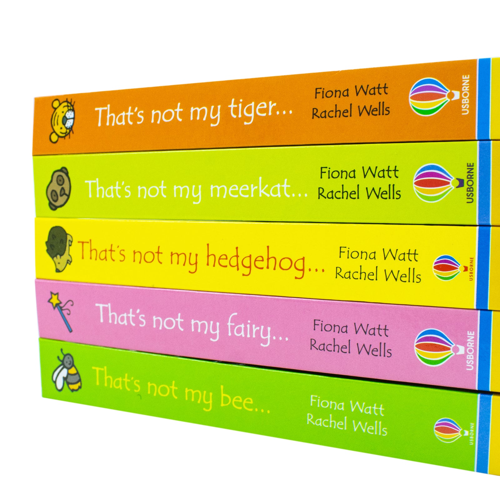 Usborne Touchy-Feely That's Not My Collection 6 5 Books Set detail - Bee, Fairy, Hedgehog, Meerkat, Tiger board books