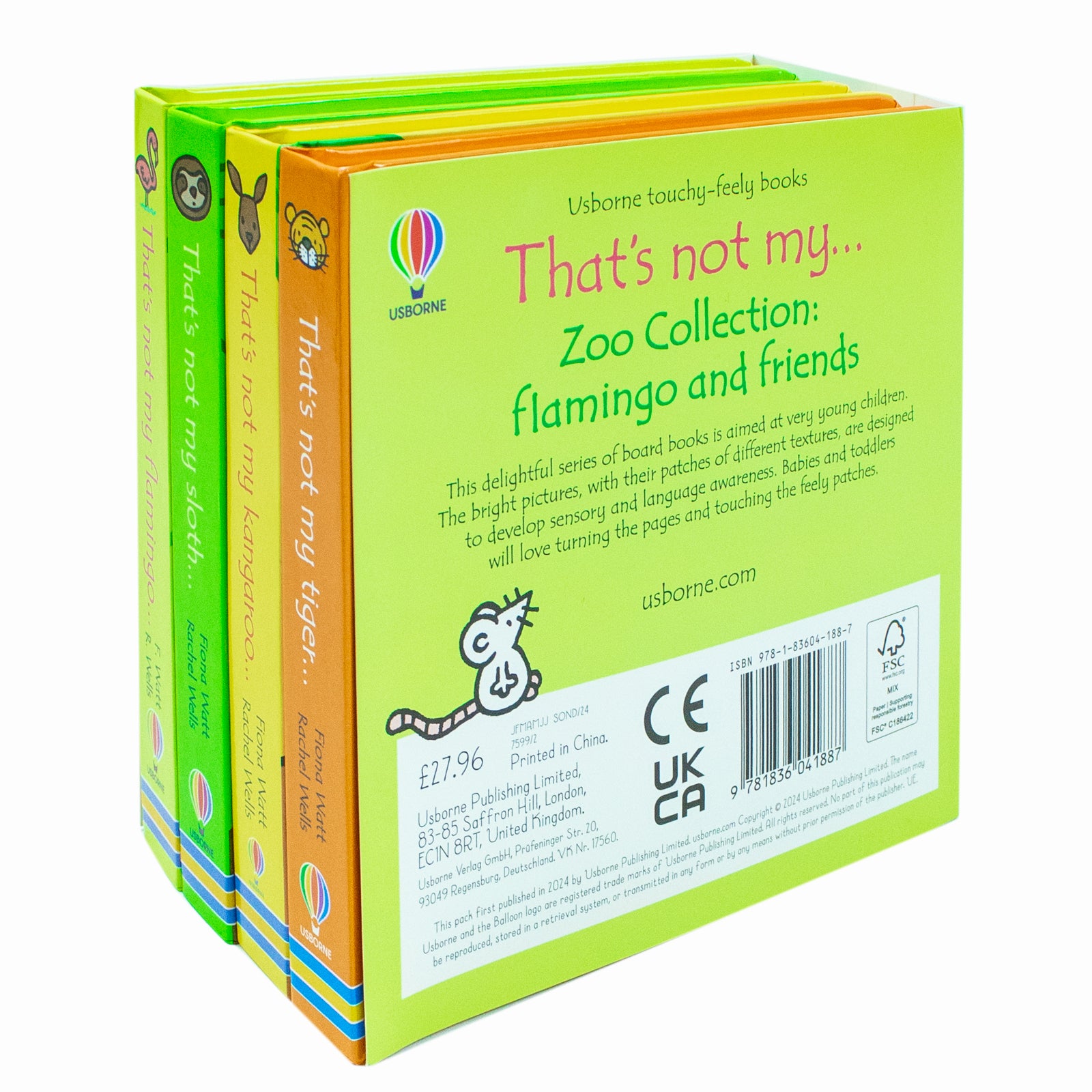 That's Not My Sloth touchy-feely textured page - Usborne board book for babies