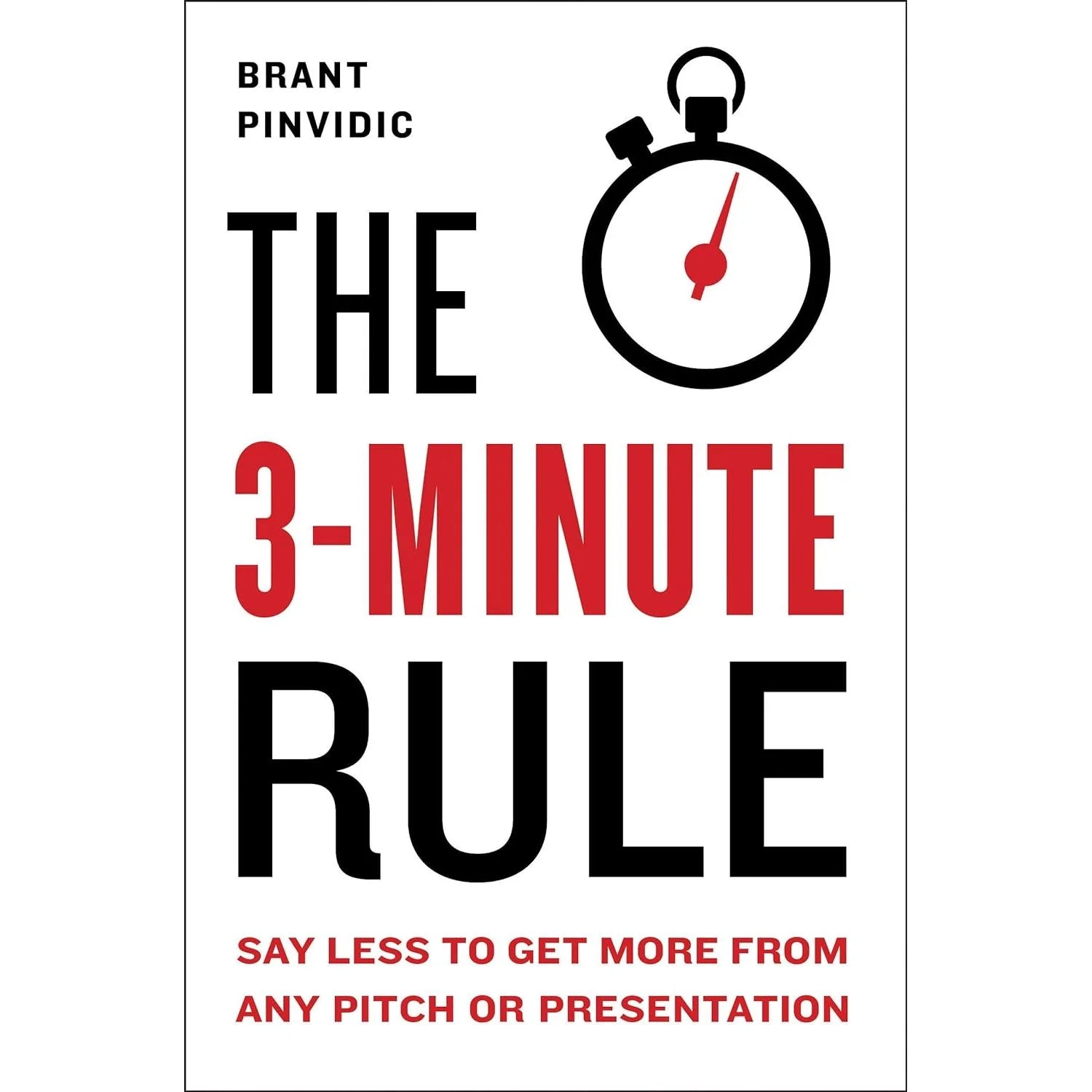 The 3-Minute Rule by Brant Pinvidic - Hardback business and communication book cover