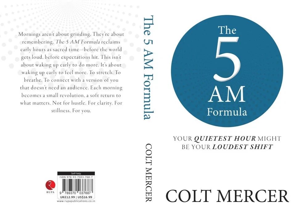 The 5 AM Formula by Colt Mercer - Non Fiction self-help paperback book back cover