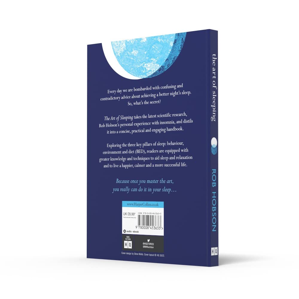 The Art of Sleeping by Rob Hobson - inside pages of the BED framework sleep science paperback