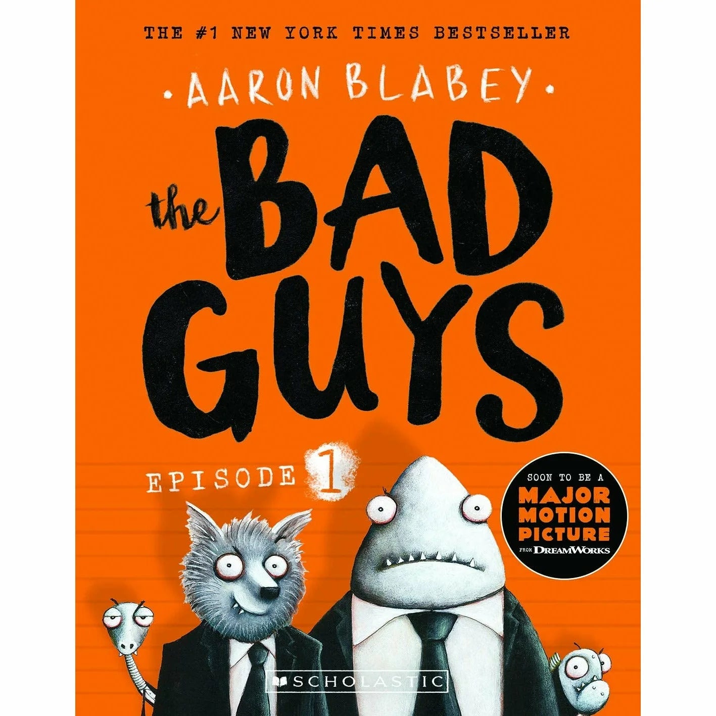 The Bad Guys Episodes 1-5 Aaron Blabey paperback book set spines showing all 5 titles