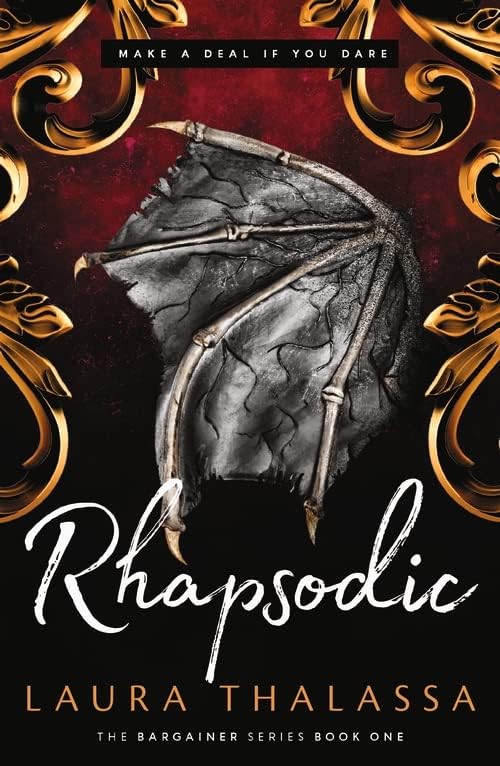 The Bargainer Series by Laura Thalassa - Rhapsodic and A Strange Hymn paperback covers