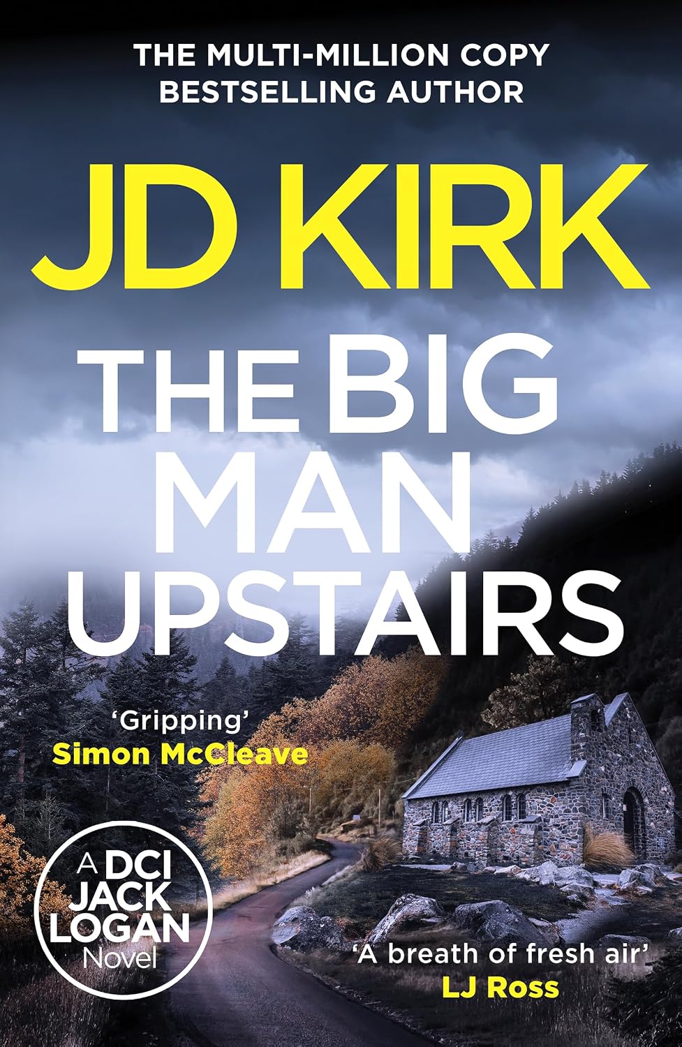 The Big Man Upstairs by JD Kirk - Scottish crime thriller paperback book cover