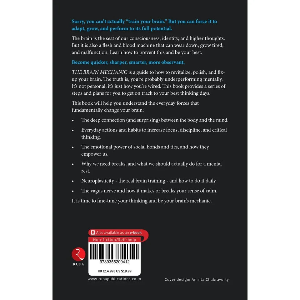 The Brain Mechanic by Peter Hollins - paperback book pages sample