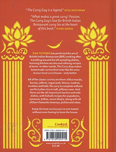 The Curry Guy by Dan Toombs hardback front cover - BIR curry recipes cookbook