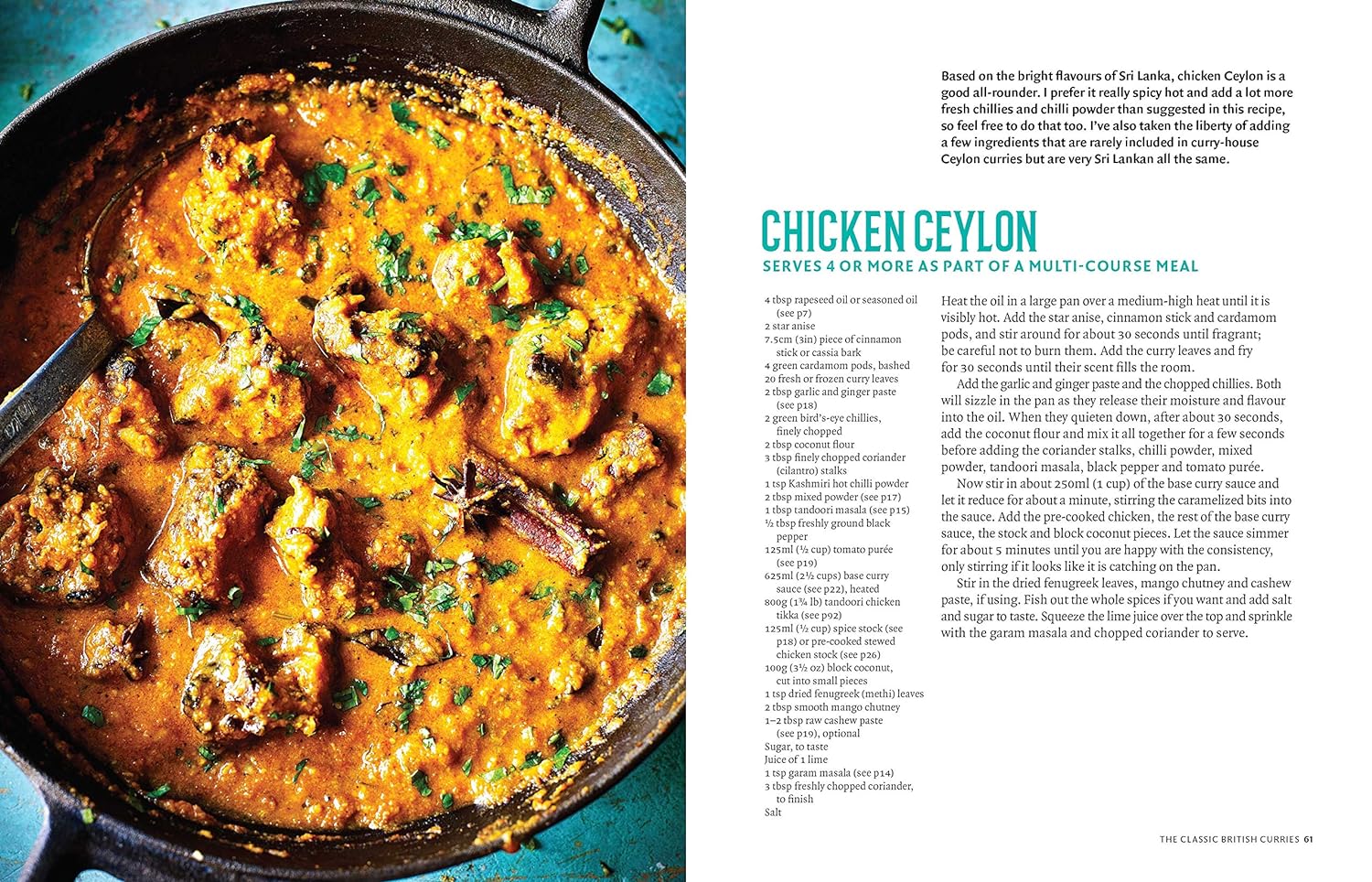 The Curry Guy by Dan Toombs - inside page featuring curry sauce recipe