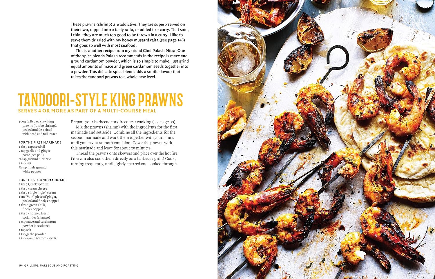 The Curry Guy by Dan Toombs - inside page showing naan and rice recipes