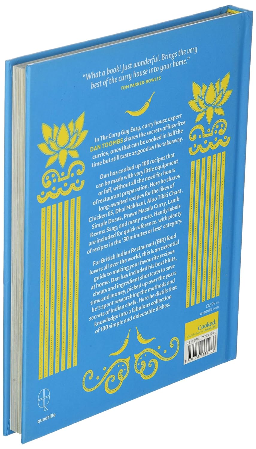The Curry Guy Easy by Dan Toombs hardback cookbook - recipe page with photography