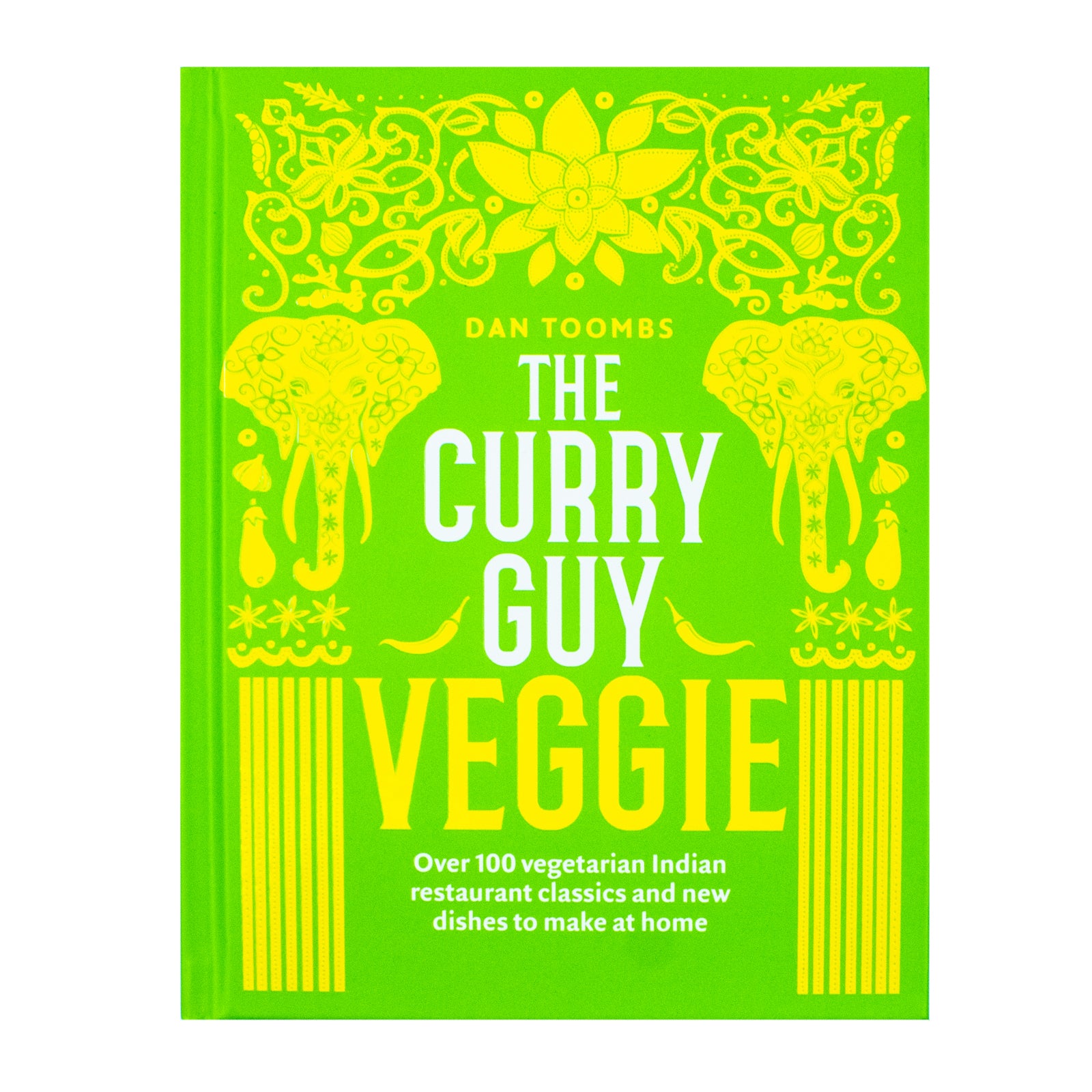 The Curry Guy Veggie by Dan Toombs hardback cookbook, back cover with recipe description