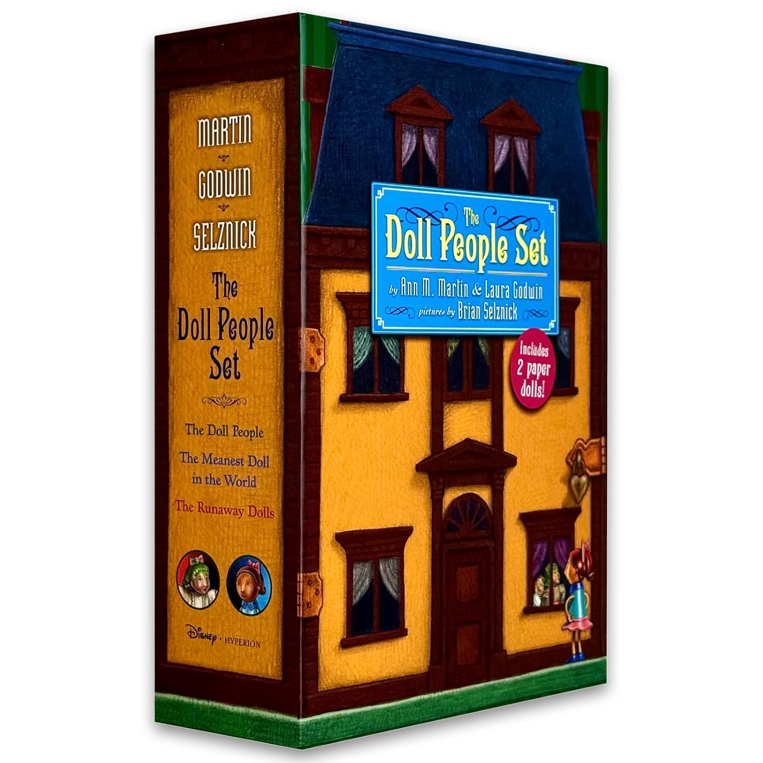 Back cover of The Doll People 3 Books Paperback Box Set showing series description