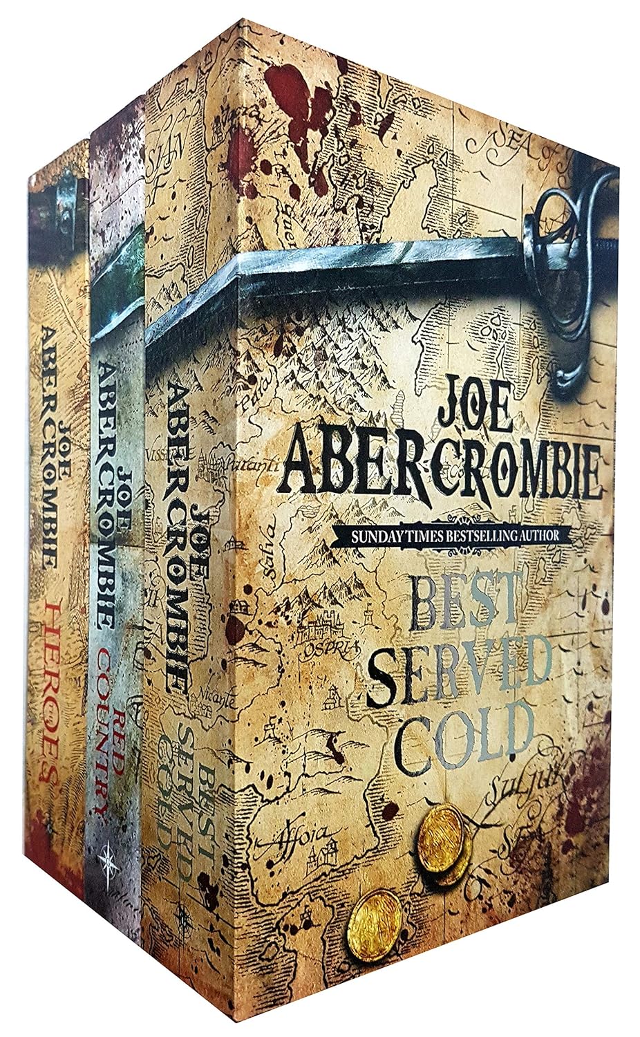 The Great Leveller Collection by Joe Abercrombie - 3 book paperback set featuring Best Served Cold, The Heroes, and Red Country