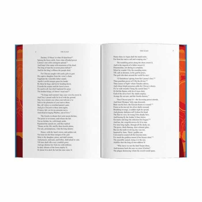 The Iliad by Homer, Wilco Classics hardback spine and sprayed page edges