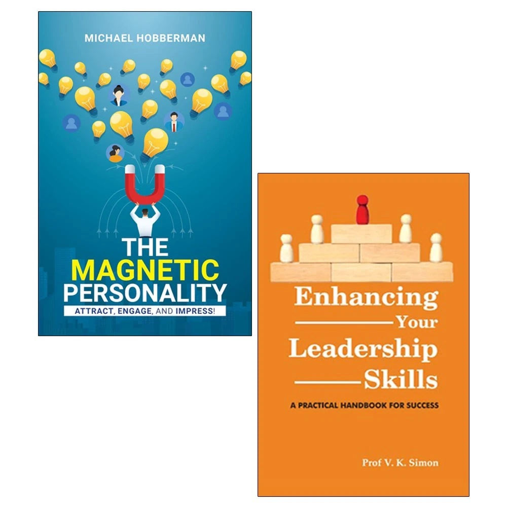 The Magnetic Personality and Enhancing Your Leadership Skills 2 Books Collection Set - Paperback non-fiction set by Michael Hobberman and Prof. V.K. Simon