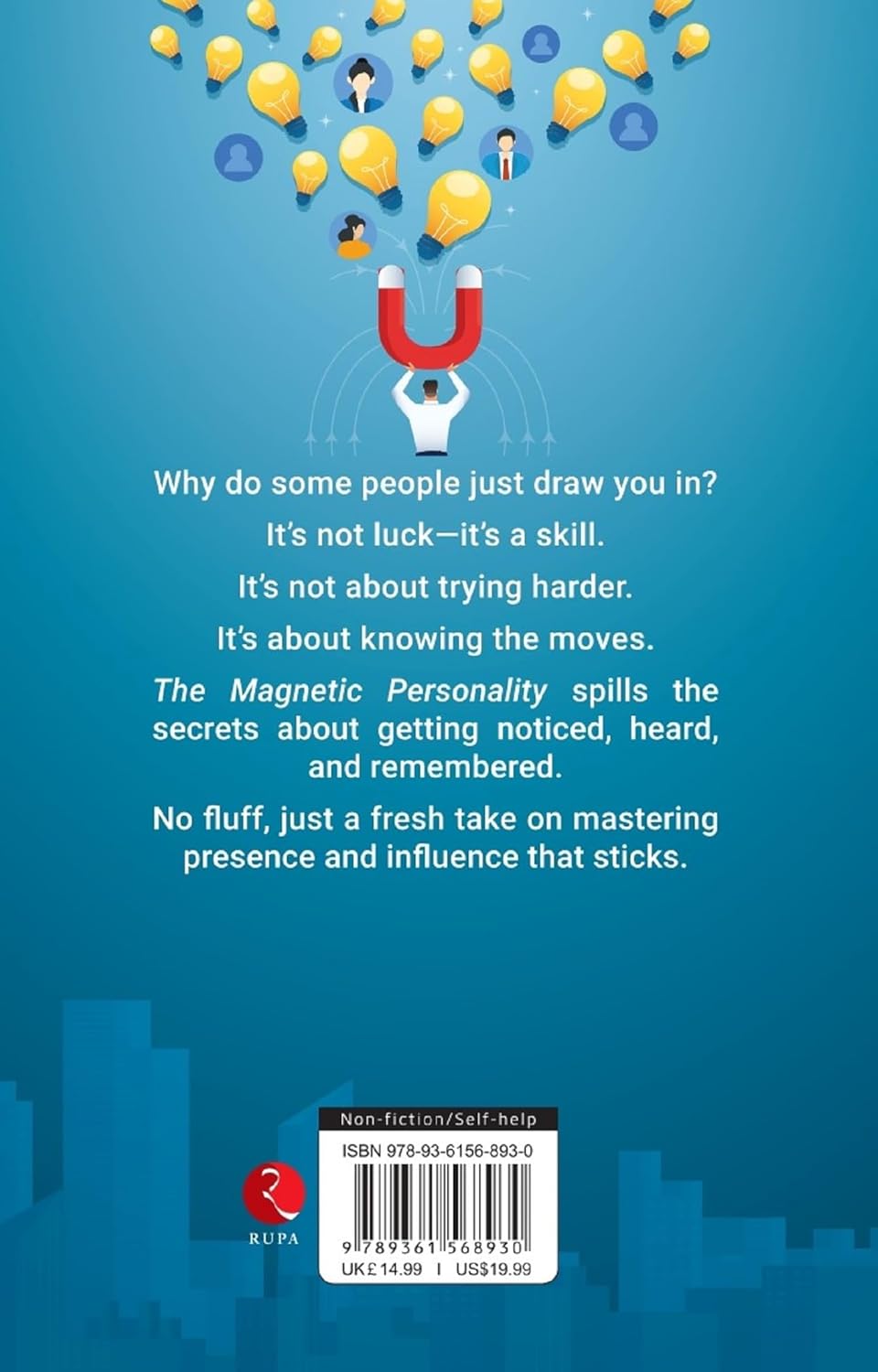 The Magnetic Personality: Attract, Engage, Impress! by Michael Hobberman - Self-Help Paperback back cover