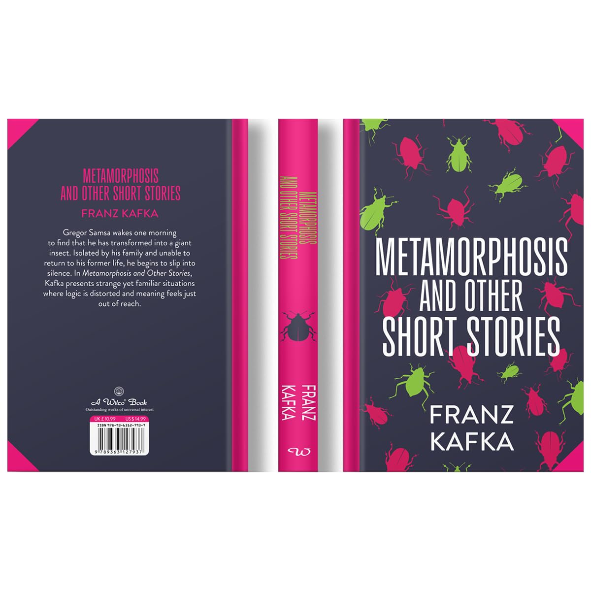 The Metamorphosis and Other Stories by Franz Kafka - open hardback pages showing print quality