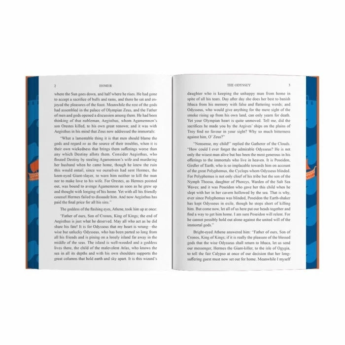 The Odyssey by Homer hardback edition spine and cover design