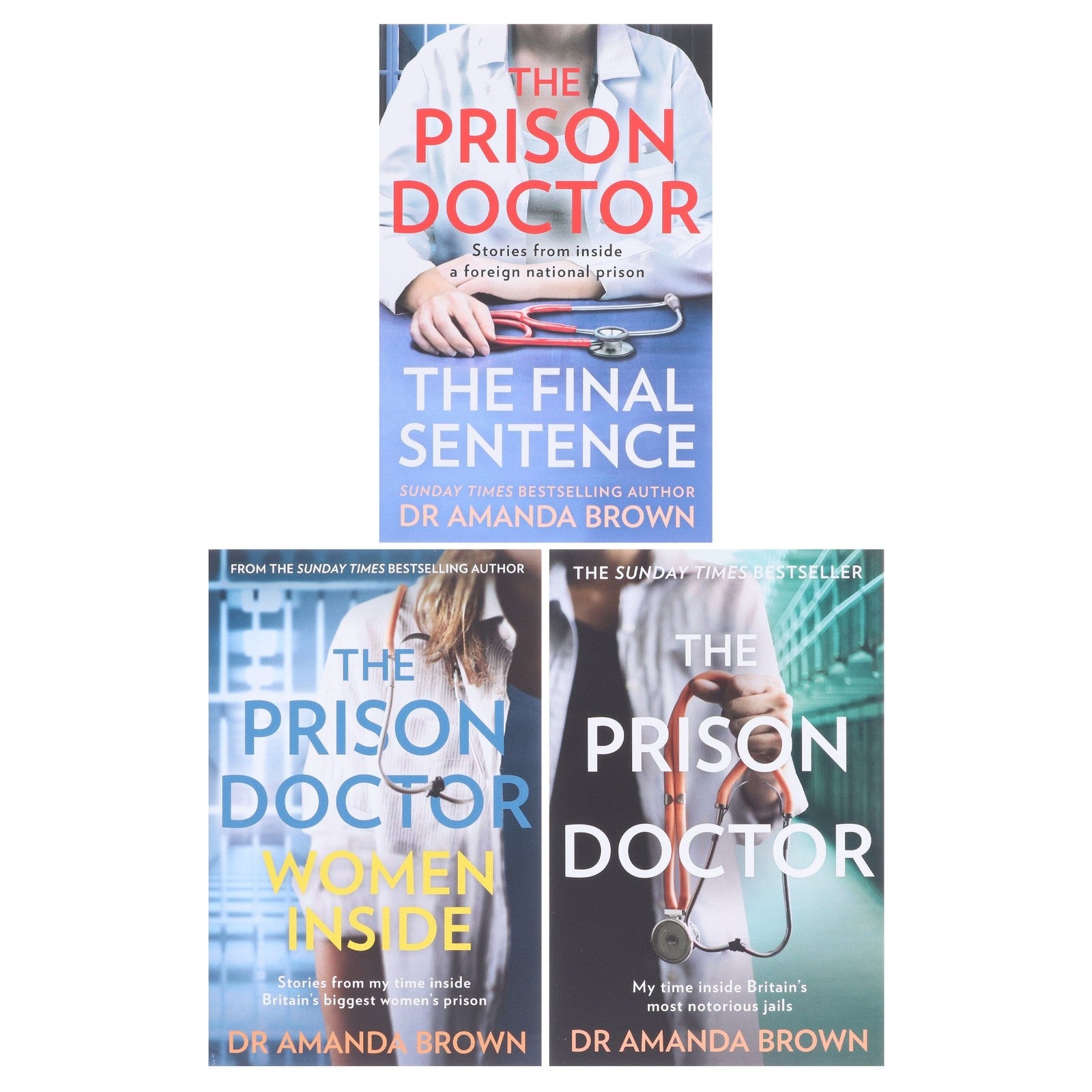 The Prison Doctor 3 Books Collection Set by Dr Amanda Brown - Paperback true crime memoir trilogy front cover