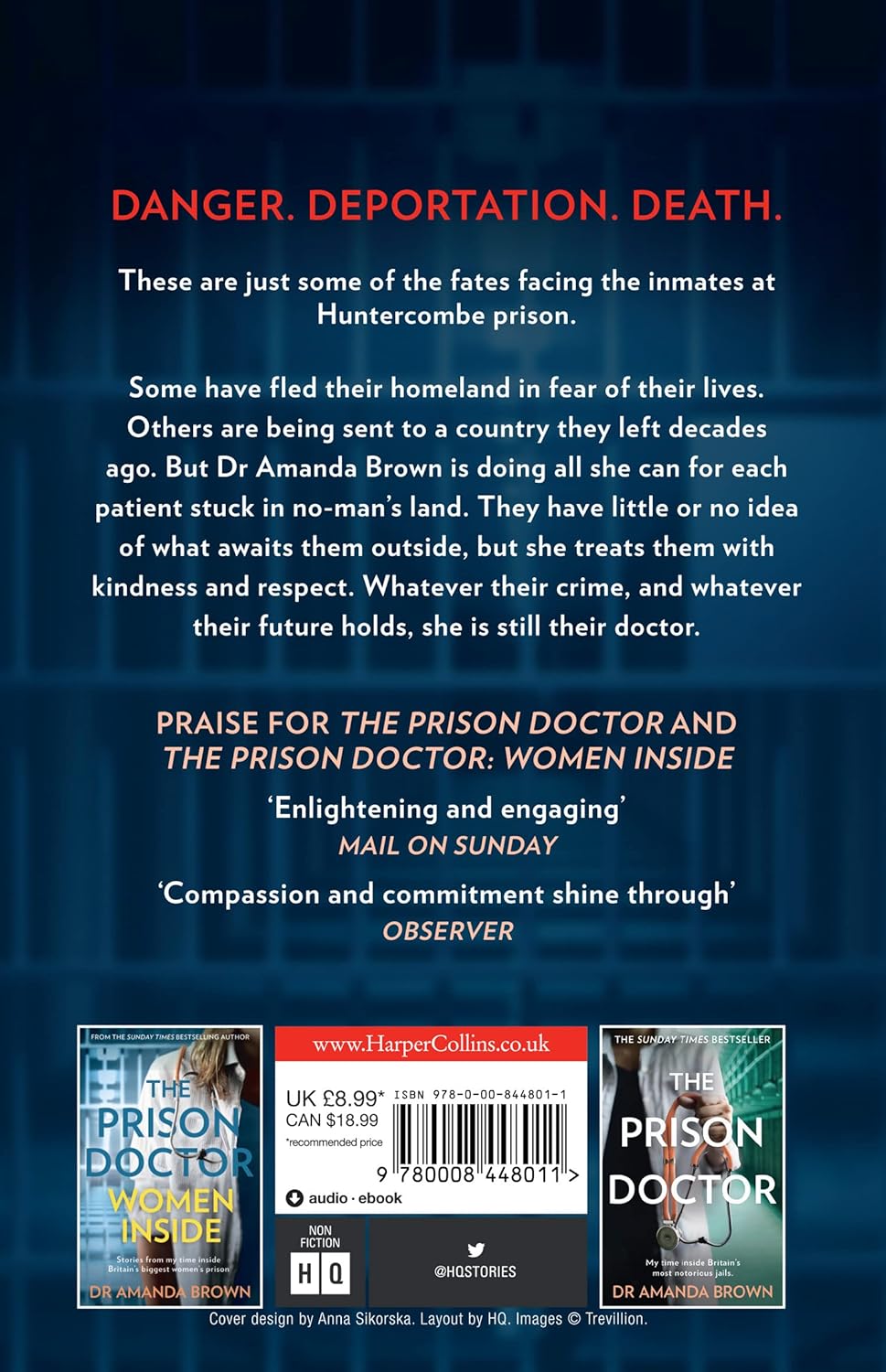 The Prison Doctor: The Final Sentence by Dr Amanda Brown - paperback book with visible spine detail