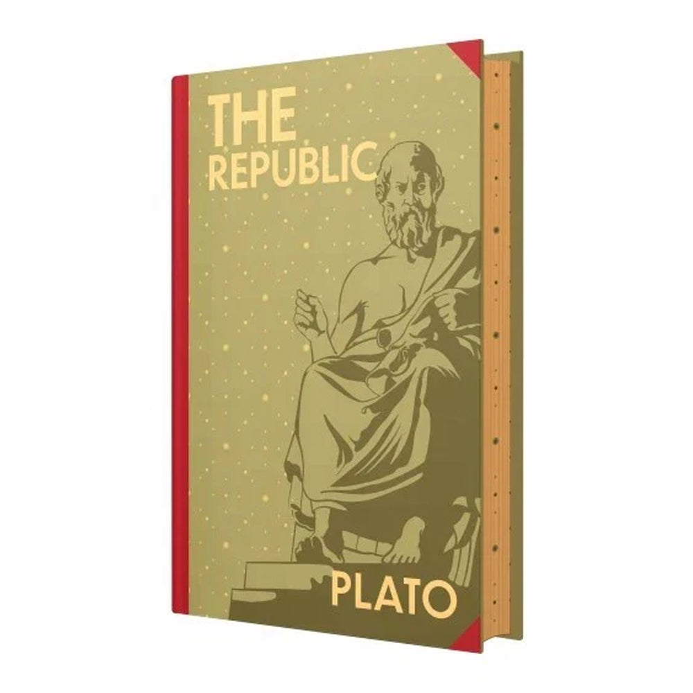 The Republic by Plato hardback book showing sprayed edge page detail