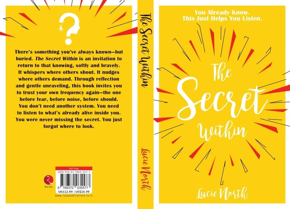 The Secret Within by Lucie North - Non Fiction Self-Help Paperback - back cover