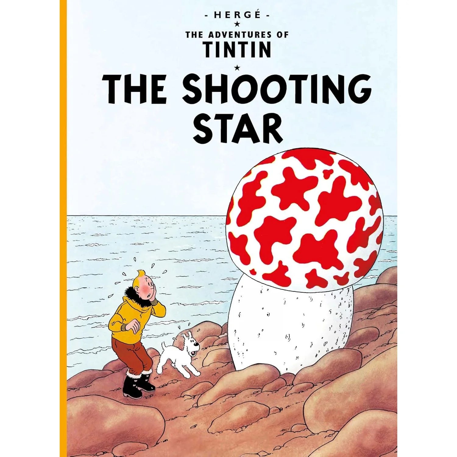 The Shooting Star by Hergé - The Adventures of Tintin book 10 - paperback graphic novel cover for ages 8+