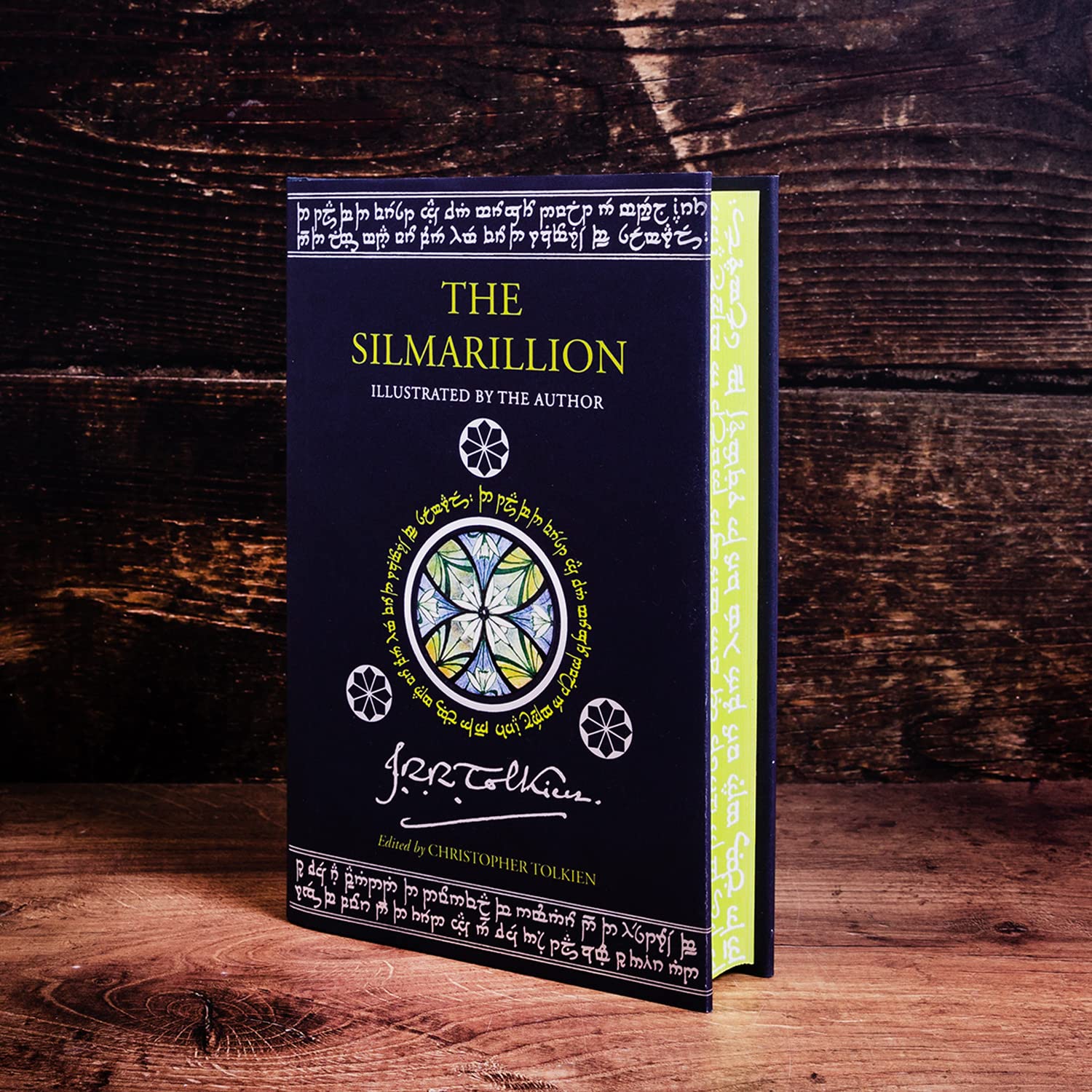 The Silmarillion by J.R.R. Tolkien illustrated hardback spine and dust jacket detail