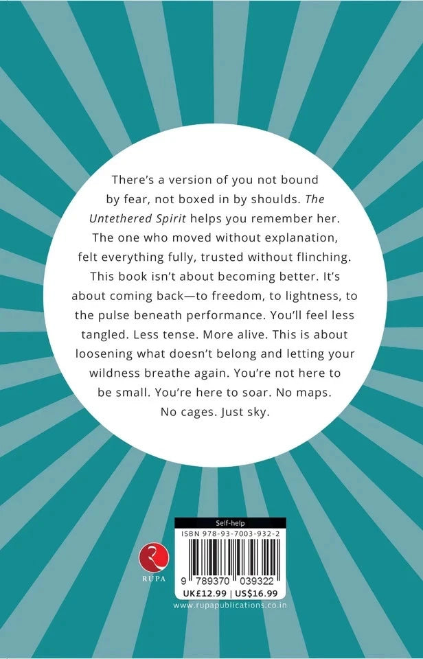 The Untethered Spirit by Yara Cresswell - detail view of paperback self-help book