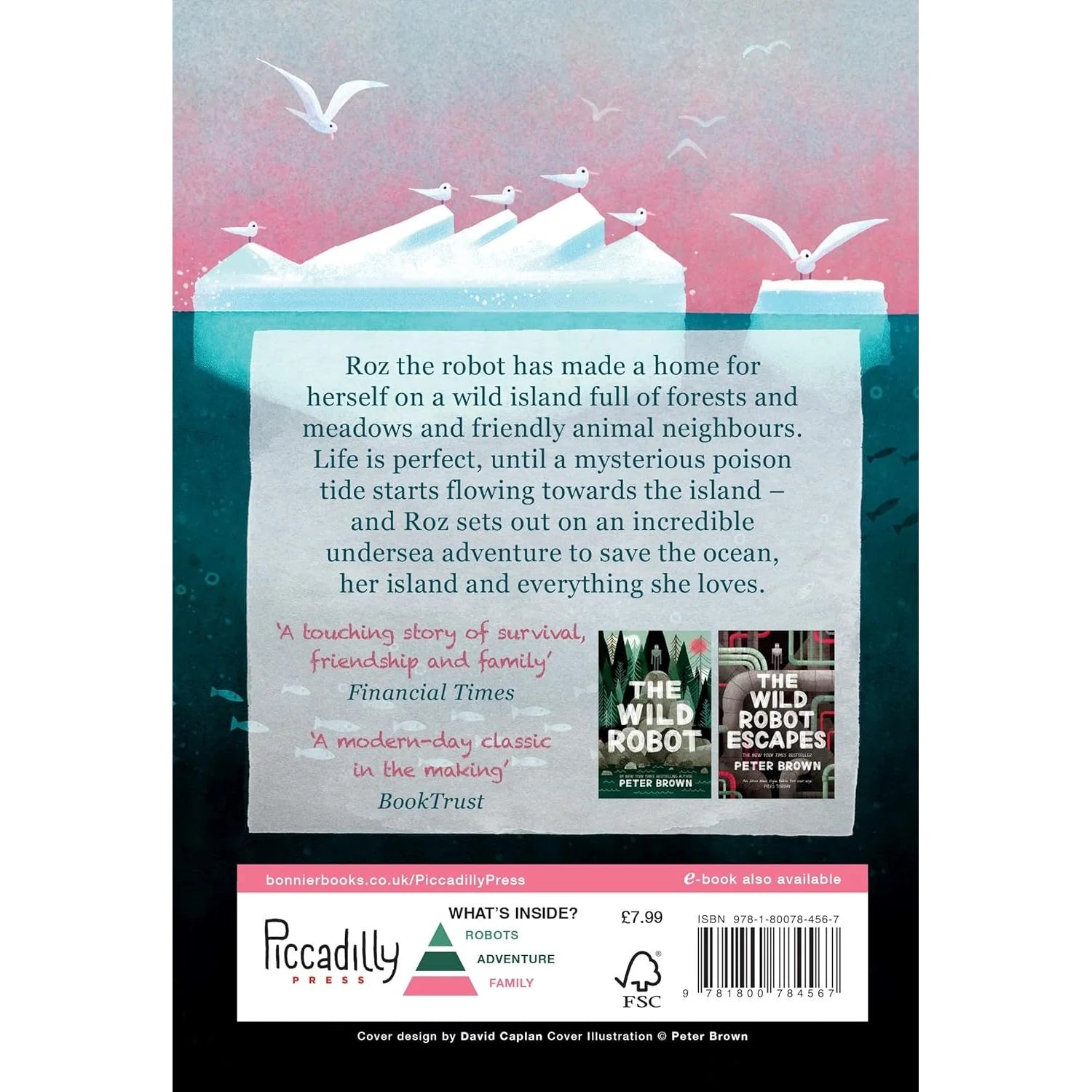 The Wild Robot Protects book 3 by Peter Brown paperback edition cover artwork