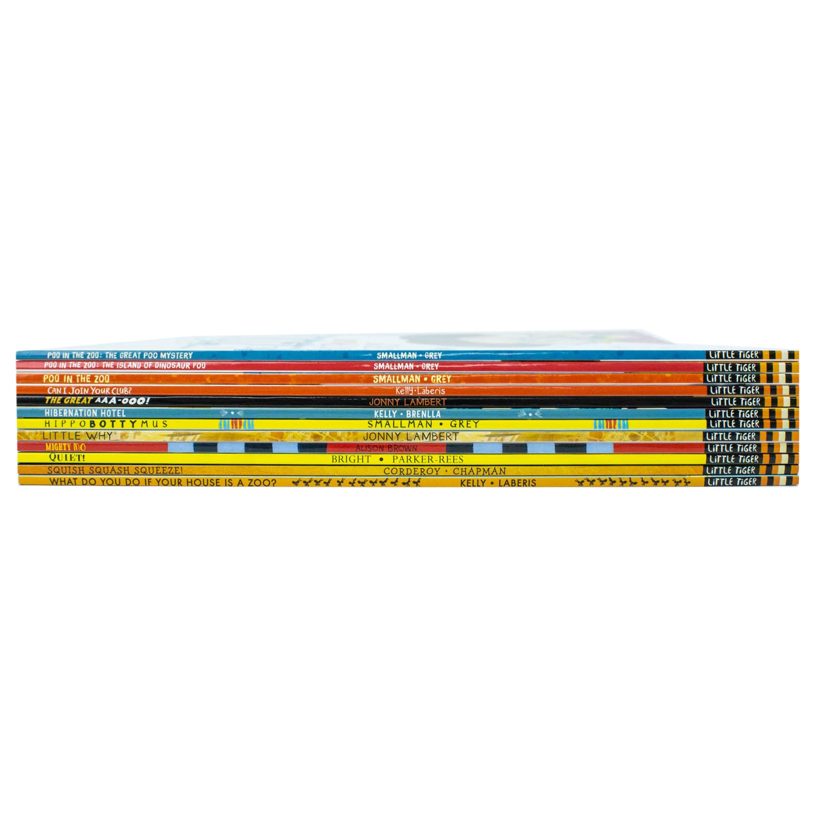 The Zoo Series 12 Books Collection Set - Little Tiger paperback picture books including Poo in the Zoo and Hippobottymus, ages 3-6
