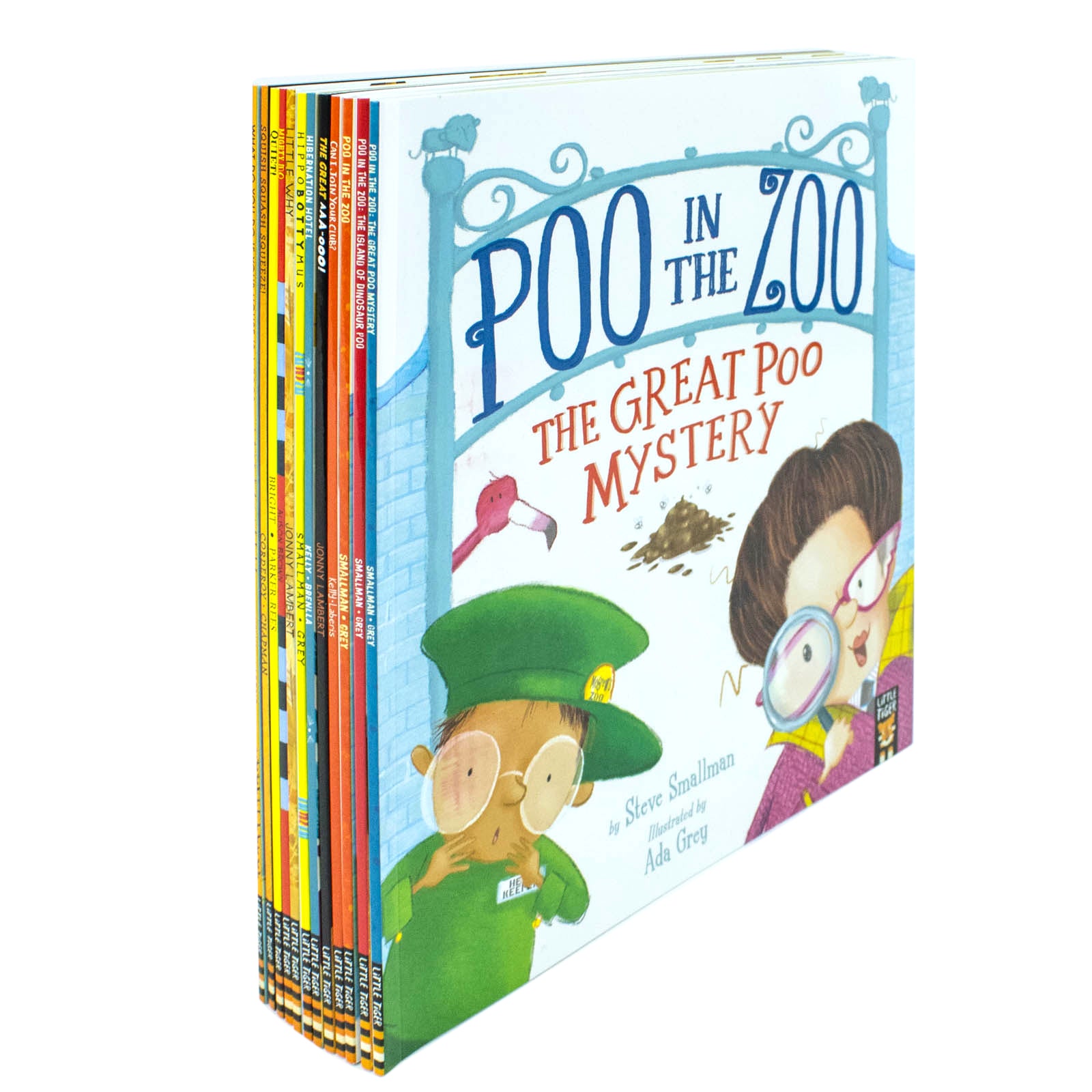 The Zoo Series 12 Books Collection Set - Little Tiger paperback picture books including Poo in the Zoo and Hippobottymus, ages 3-6