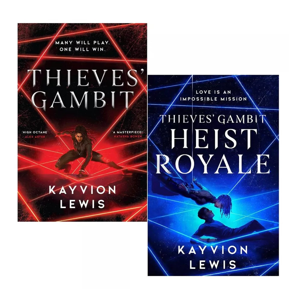 Thieves' Gambit Series by Kayvion Lewis 2 Books Collection Set - Thieves' Gambit and Heist Royale paperback covers