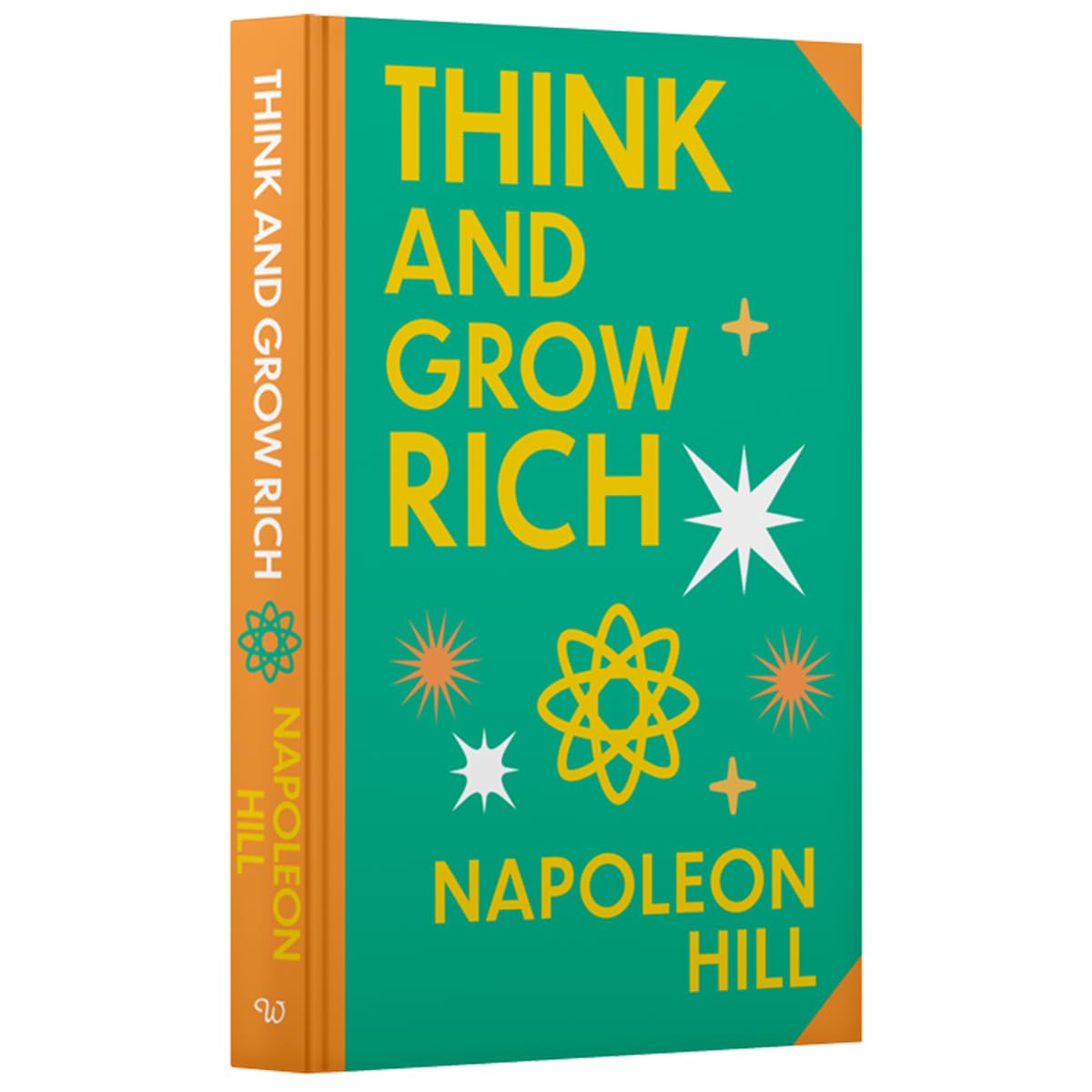Think And Grow Rich by Napoleon Hill hardback book spine showing sprayed edge design