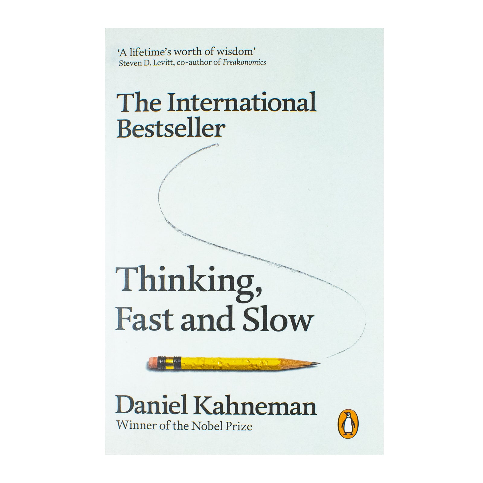 Thinking, Fast and Slow by Daniel Kahneman - Penguin paperback spine and cover detail