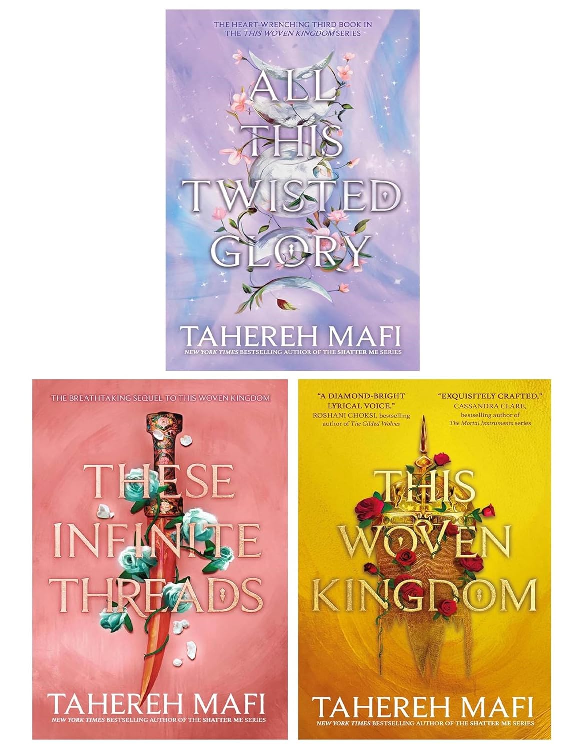 This Woven Kingdom, These Infinite Threads, All This Twisted Glory by Tahereh Mafi - Lets Buy Books paperback set