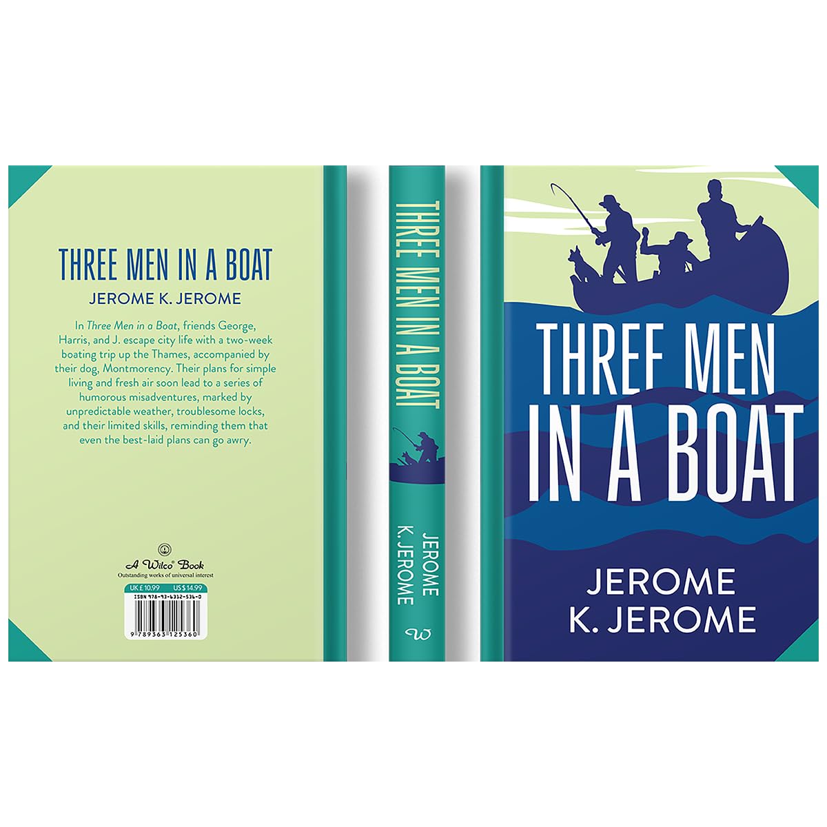 Three Men in a Boat by Jerome K. Jerome deluxe hardback spine detail