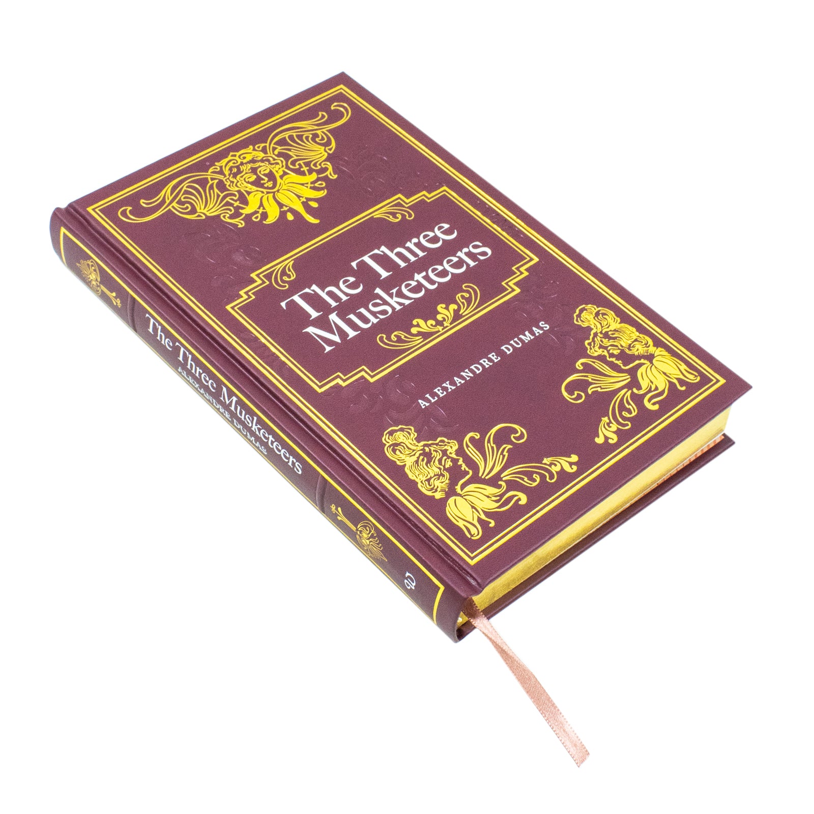 The Three Musketeers by Alexandre Dumas - leather bound book, full cover and title page