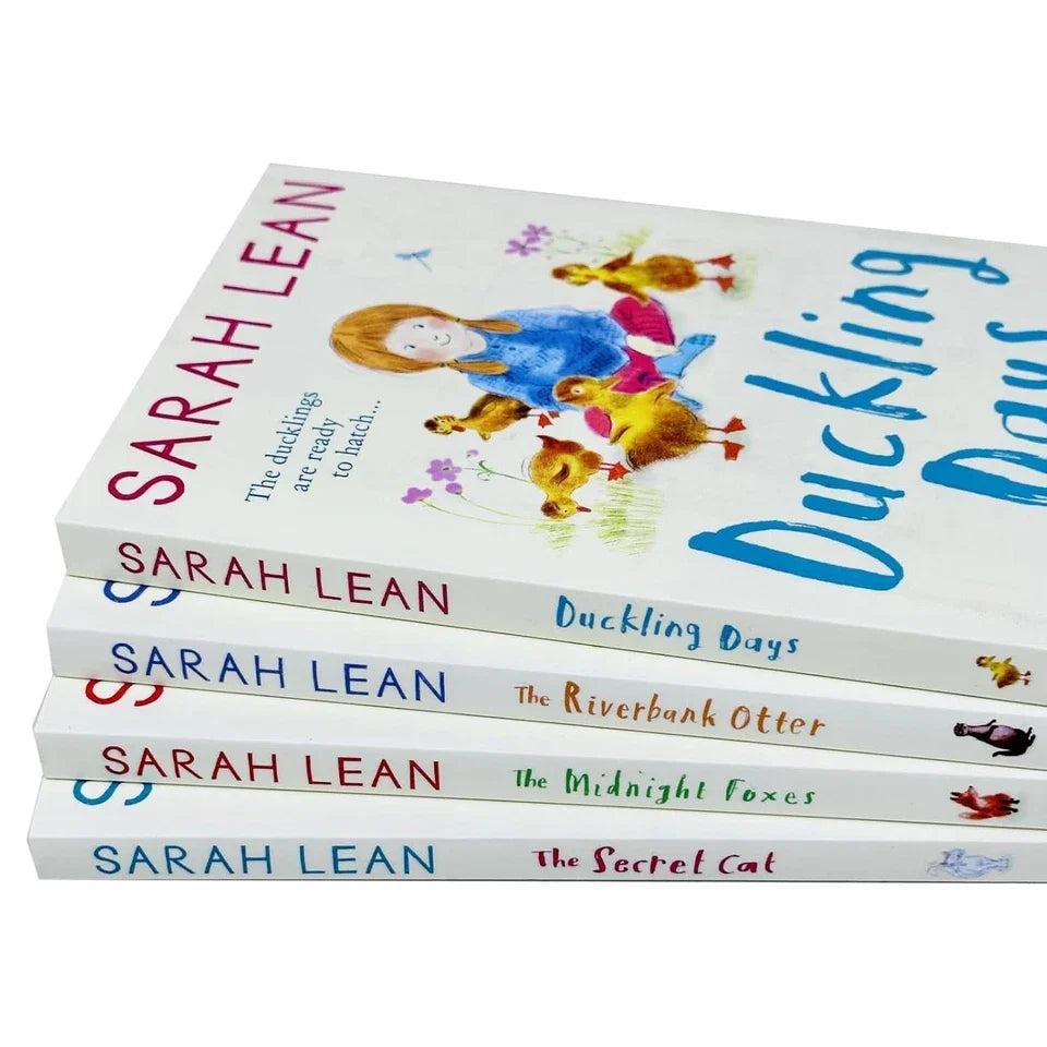 Tiger Days 4 Book Set by Sarah Lean showing The Secret Cat and The Midnight Foxes paperback covers, Ages 7-9