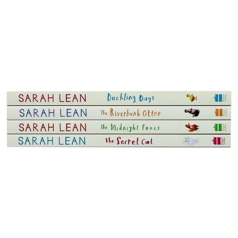 Tiger Days 4 Book Set by Sarah Lean showing The Riverbank Otter and Duckling Days paperback covers, Ages 7-9